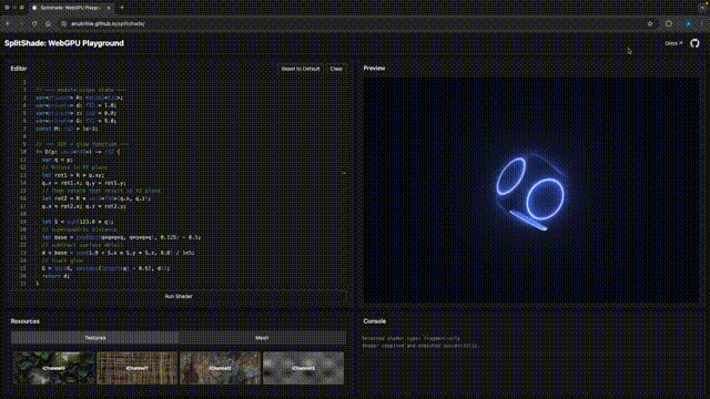 SplitShade - WebGPU Playground